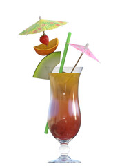 cocktail with lime and mint