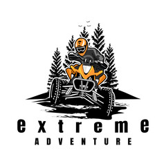 ATV SPORTS ILLUSTRATION DESIGN LOGO ICON VECTOR