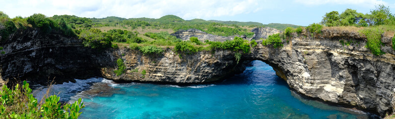 Indonesia Penida Island - Broken Beach - epic bay with huge rock archway