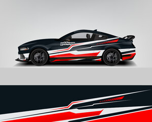 Obraz na płótnie Canvas Car wrap livery design Racing sport car background printable file