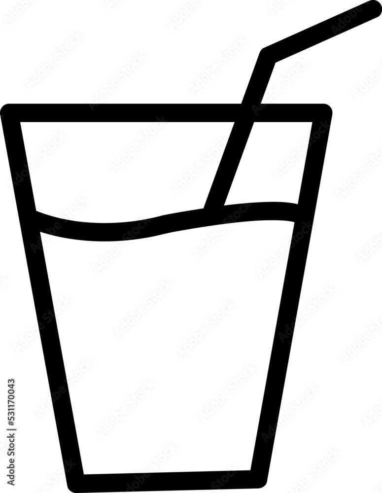 Poster drink line icon. editable stroke. design template vector on white background..eps