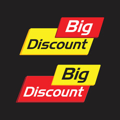 Big Discount, Discount tag,  Discount icon 