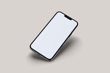 Smartphone 13 pro mockup blank