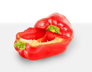 red pepper cut in half