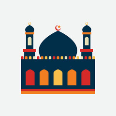 mosque vector illustration object for islamic design