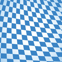 Oktoberfest background frame with bavarian white blue paper, banner. October fest background, text place, copy space. Bavaria State flag fabric table cloth. Oktoberfest cloth paper runner