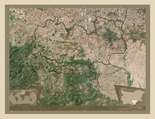Haskovo, Bulgaria. High-res satellite. Labelled points of cities