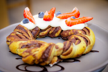 Postre, trenza alemana