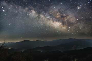 Fototapeta premium 奈良 - 【曽爾高原から見た天の川】