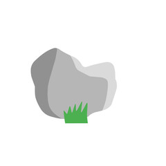 Fototapeta premium Stone with grass vector