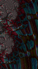 Artistic and imaginative digitally designed abstract 3D fractal background