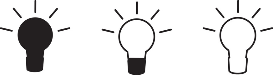 Light Bulb icon vector. Light Bulb sign. Idea, solution.
