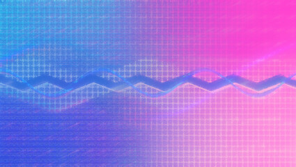 Abstract wavy line glitch art background image.