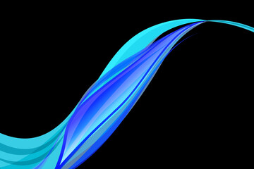 Naklejka premium Abstract wave background composition. ribbon color background