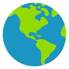 Simplified earth globe  illustration / png  © barks
