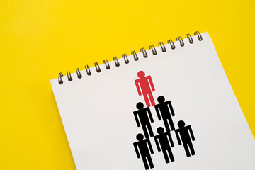 top level staff in organization; Leadership and teamwork concept