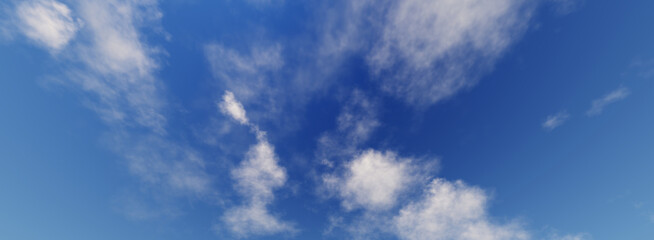 Blue sky and white clouds floated in the sky on a clear day with warm sunshine