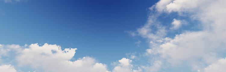 Blue sky and white clouds floated in the sky on a clear day with warm sunshine