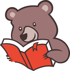 Little Brown Bear Reading Book 