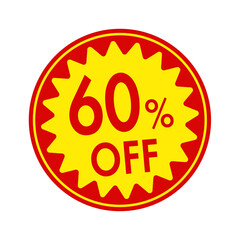 Sale label illustration | 60% off  (png)