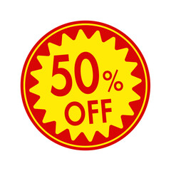 Sale label  illustration | 50% off (png)