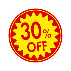 Sale label illustration | 30% off	(png)
