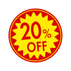 Sale label illustration | 20% off (png)
