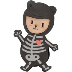 Cute skeleton bear for Halloween decoration