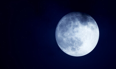 Obraz premium Full Moon on the skies, abstract natural backgrounds. 3d rendering.