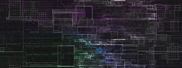 Abstract glitch art texture background image.