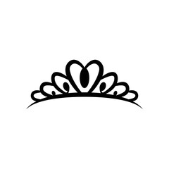 Crown symbol silhouette illustration design