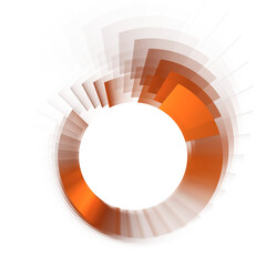 Orange abstract geometric circle ring technology element