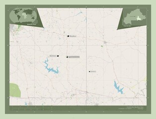 Centre-Est, Burkina Faso. OSM. Labelled points of cities