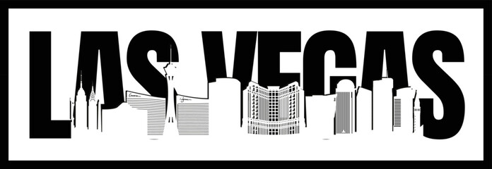 Las Vegas silhouette vector design © xxstudio