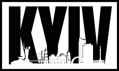 Kyiv silhouette vector design