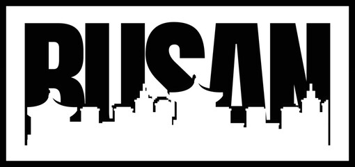 Busan silhouette vector design