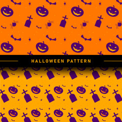 Flat Design Halloween Pattern Collection