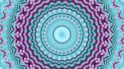 Abstract textured luminous multicolored Kaleidoscope mandala