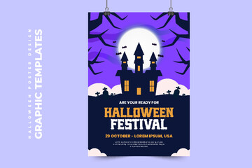Halloween themed graphic design template easy to customize simple and elegant design