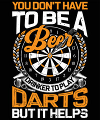 Dart aim target shooting graphic vector T-shirt design