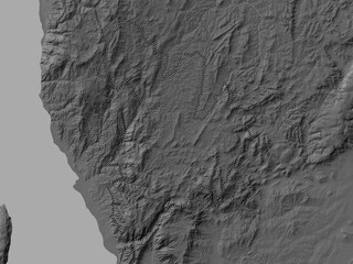 Bururi, Burundi. Grayscale. No legend