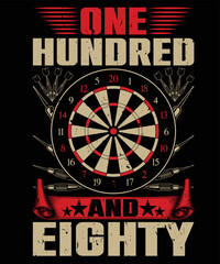 Dart aim target shooting graphic vector T-shirt design