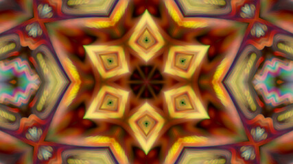 Fototapeta premium Abstract textured luminous multicolored Kaleidoscope mandala