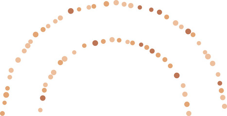 Hand drawn organic dotted arch