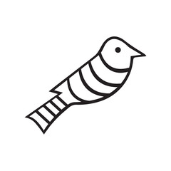 Black and white bird animal logo 