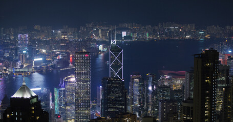 Fototapeta na wymiar Hong Kong Hong Kong city at night