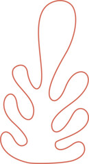 hand drawn abstract outline plant