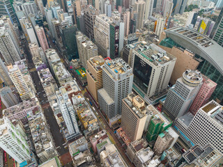 Fototapeta na wymiar Mong Kok, Hong Kong, Top view of Hong Kong city
