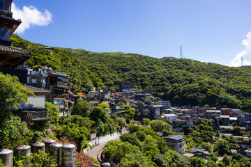 Fototapeta na wymiar Taiwan Jiufen village on the mountain
