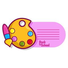 Fototapeta premium Back to school flat design icons note
